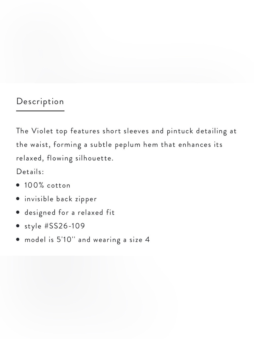 Sea Violet Top - Picture 9 of 9